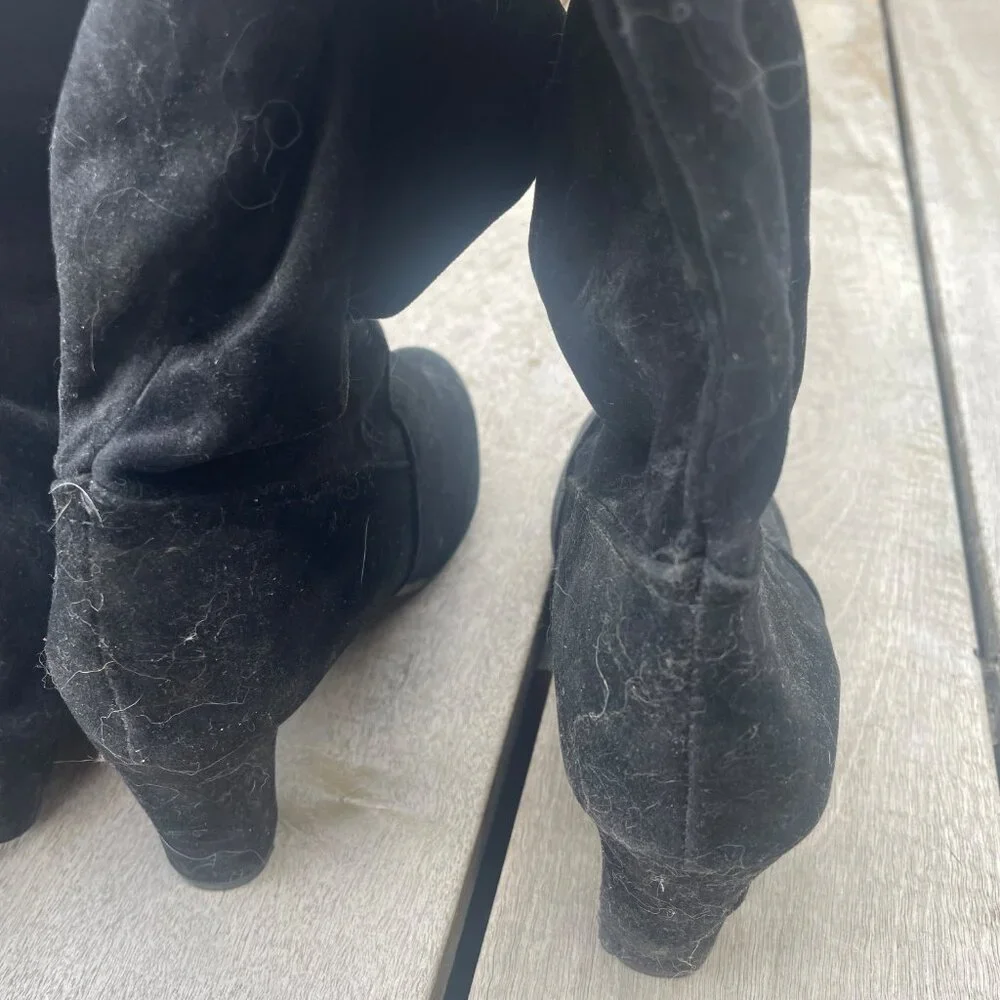 Women's Black Size 9/40 Over the Knee, Thigh High Boots, Faux Suede
